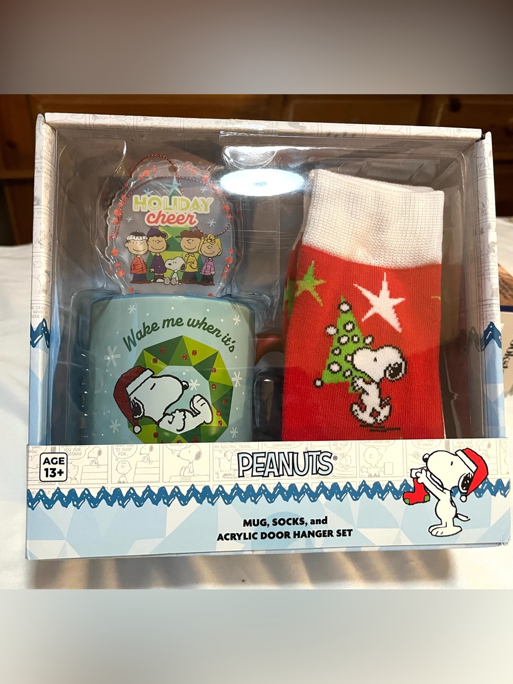 Culturally Peanuts Holiday Mug, Socks & Door Hanger (ornament) Set - Picture 3 of 3